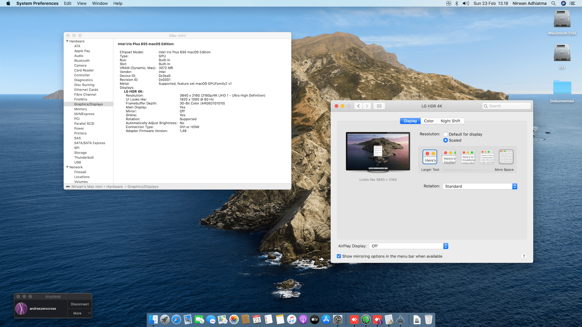 Intel NUC8i3BEH [CoffeeLake   Intel Irish Graphics 655] 8
